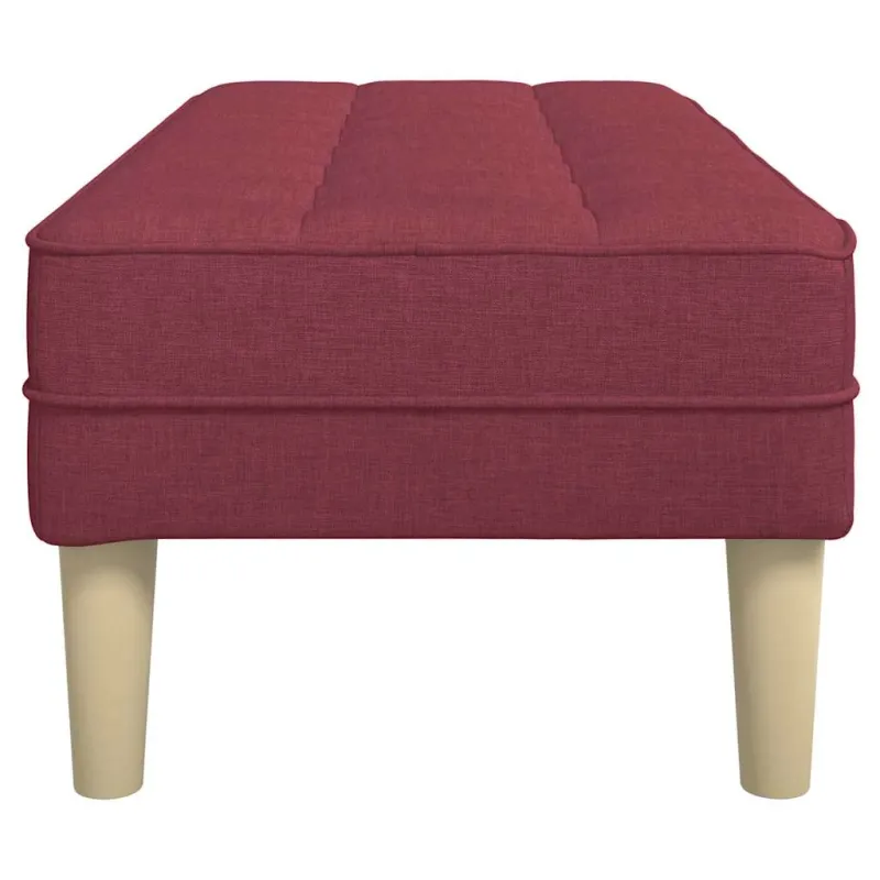 suoliukas su pagalve Vyno raudona 113 x 57 x 39 cm audinys