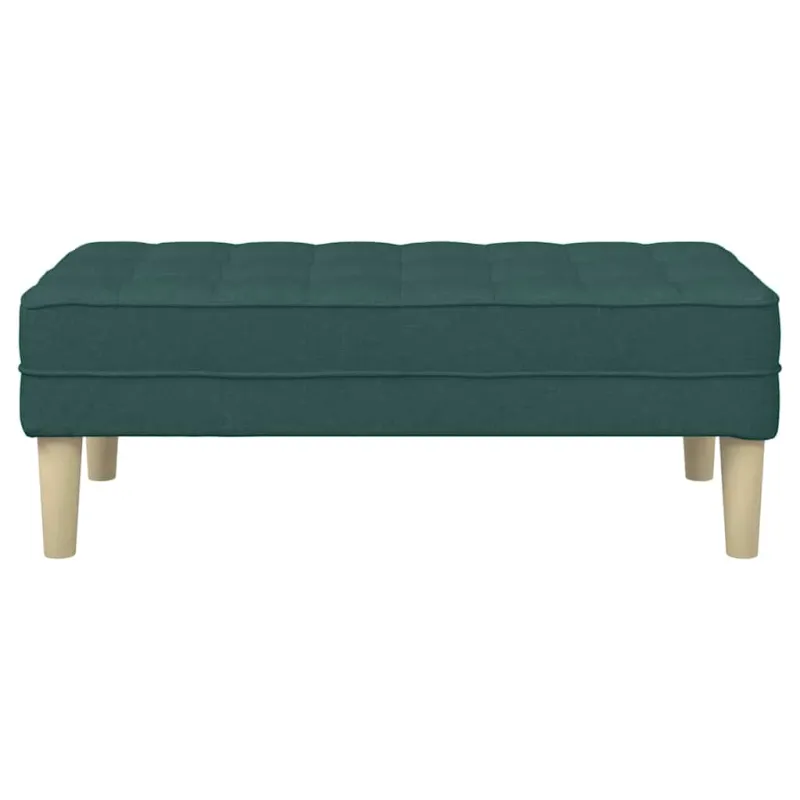 suoliukas su pagalve Tamsiai žalia 113 x 57 x 39 cm audinys