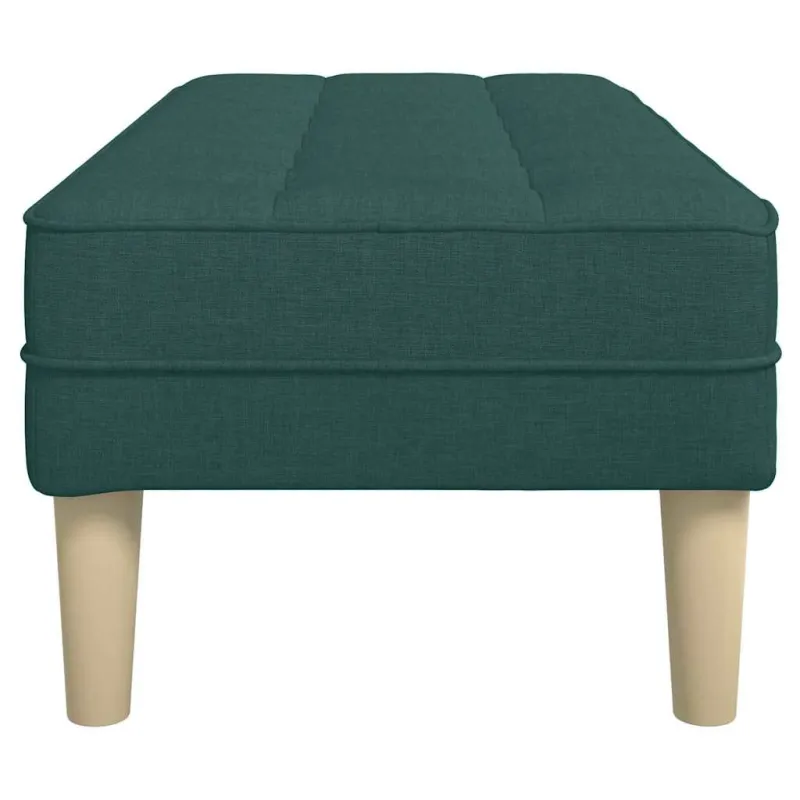 suoliukas su pagalve Tamsiai žalia 113 x 57 x 39 cm audinys