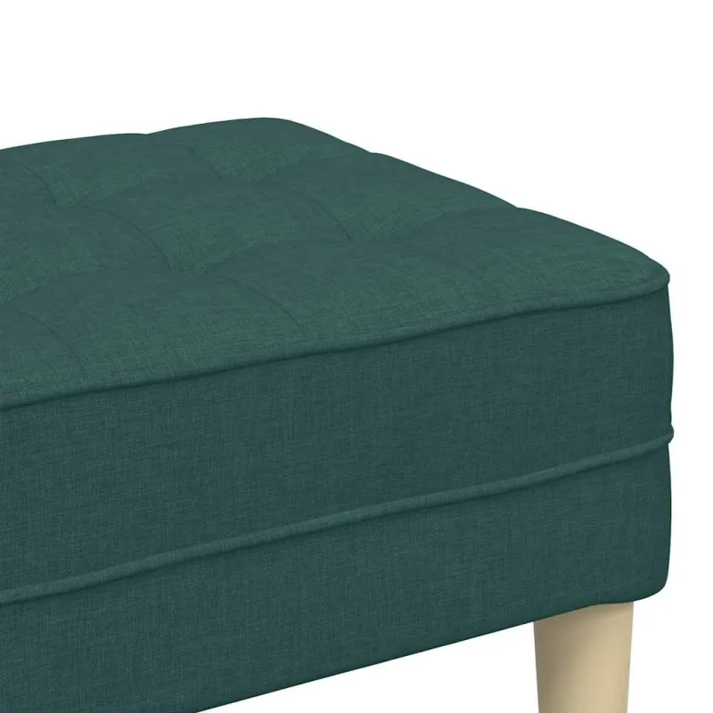 suoliukas su pagalve Tamsiai žalia 113 x 57 x 39 cm audinys