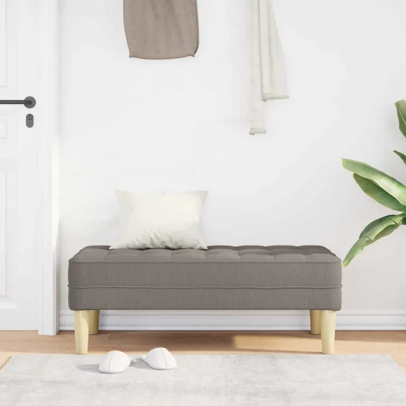 suoliukas su pagalve Taupe 113 x 57 x 39 cm audinys