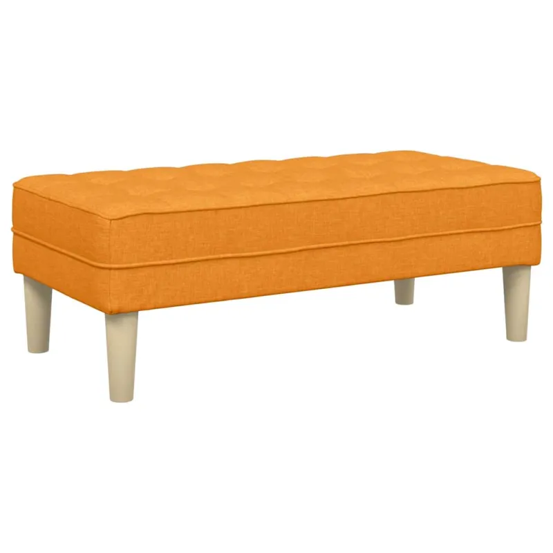 suoliukas su pagalve Tamsiai geltona 113 x 57 x 39 cm audinys