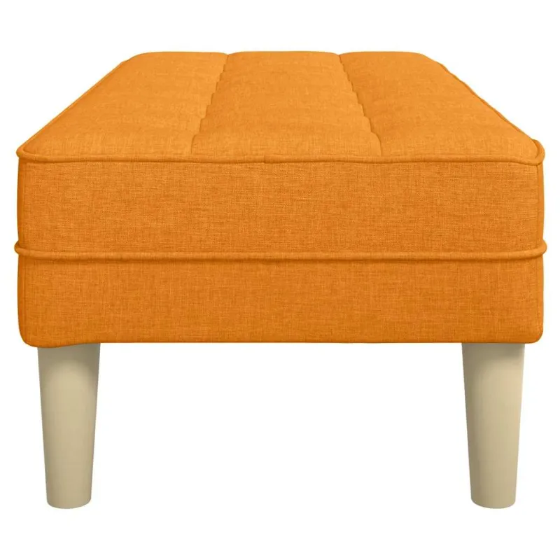 suoliukas su pagalve Tamsiai geltona 113 x 57 x 39 cm audinys