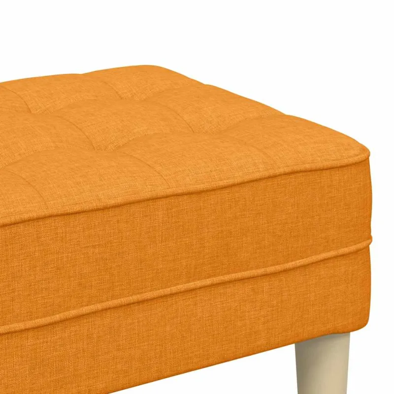 suoliukas su pagalve Tamsiai geltona 113 x 57 x 39 cm audinys