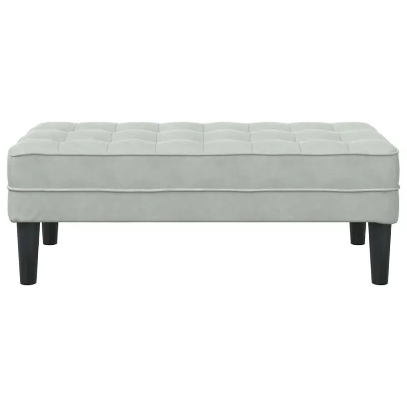 suoliukas su pagalve Šviesiai pilka 113 x 57 x 39 cm Aksomas