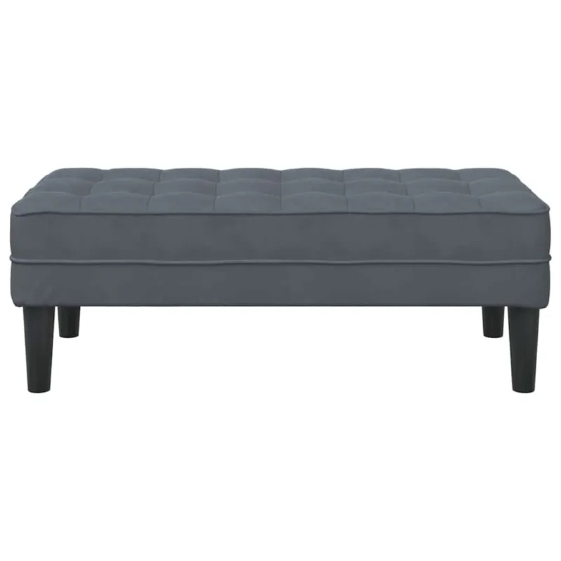 suoliukas su pagalve Tamsiai pilka 113 x 57 x 39 cm Aksomas