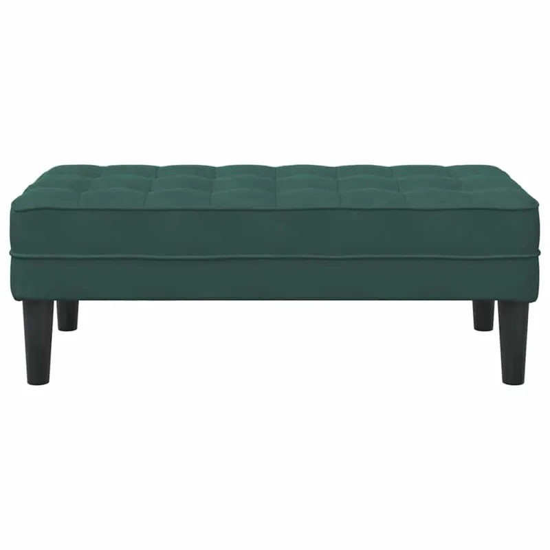 suoliukas su pagalve Tamsiai žalia 113 x 57 x 39 cm Aksomas