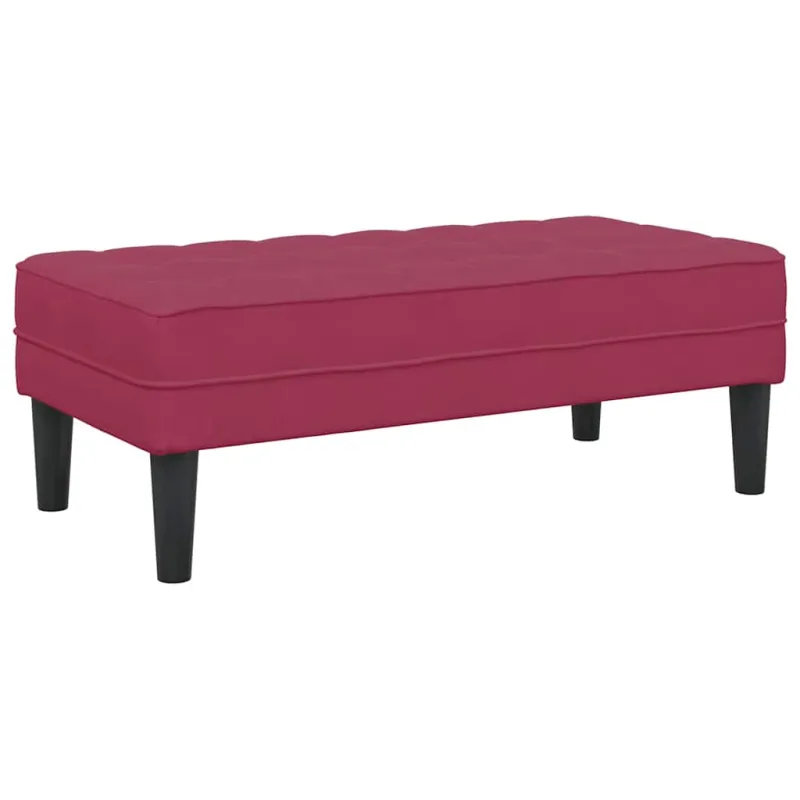suoliukas su pagalve Vyno raudona 113 x 57 x 39 cm Aksomas