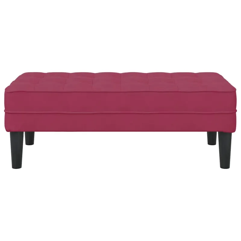 suoliukas su pagalve Vyno raudona 113 x 57 x 39 cm Aksomas