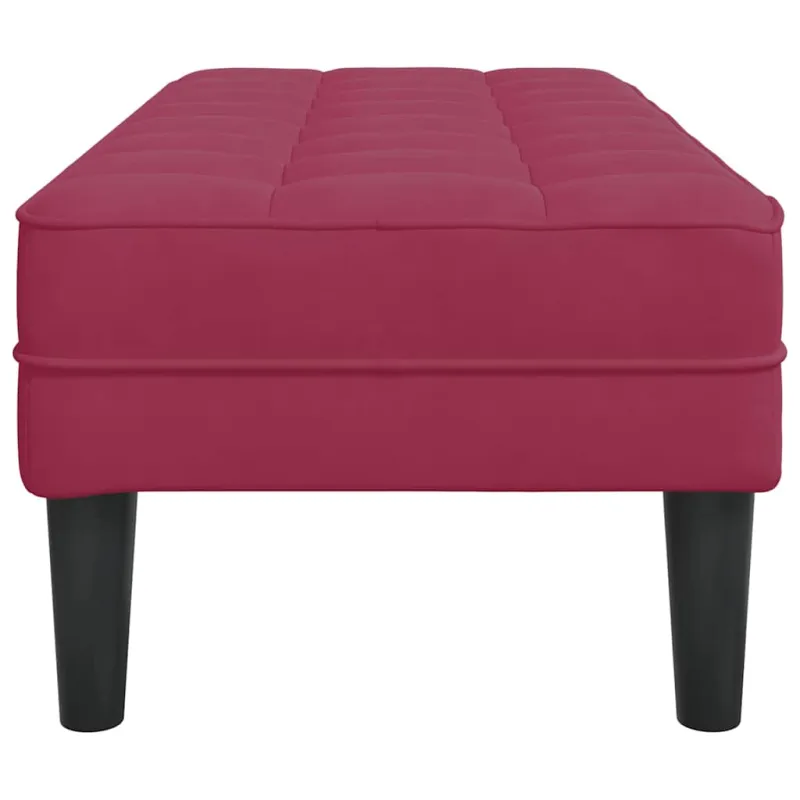 suoliukas su pagalve Vyno raudona 113 x 57 x 39 cm Aksomas