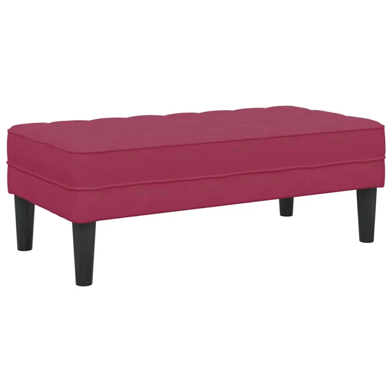 suoliukas su pagalve Vyno raudona 113 x 57 x 39 cm Aksomas