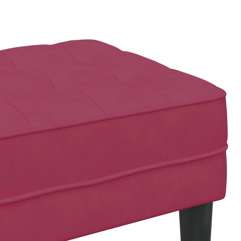 suoliukas su pagalve Vyno raudona 113 x 57 x 39 cm Aksomas