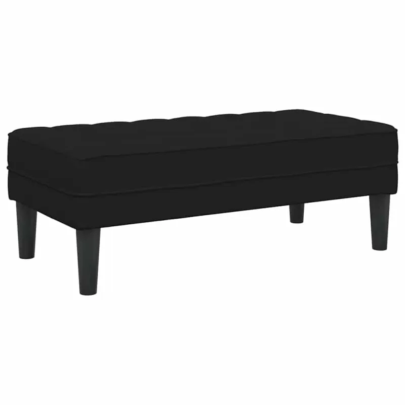 suoliukas su pagalve Juoda 113 x 57 x 39 cm Aksomas