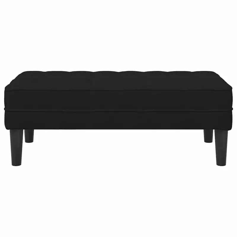suoliukas su pagalve Juoda 113 x 57 x 39 cm Aksomas