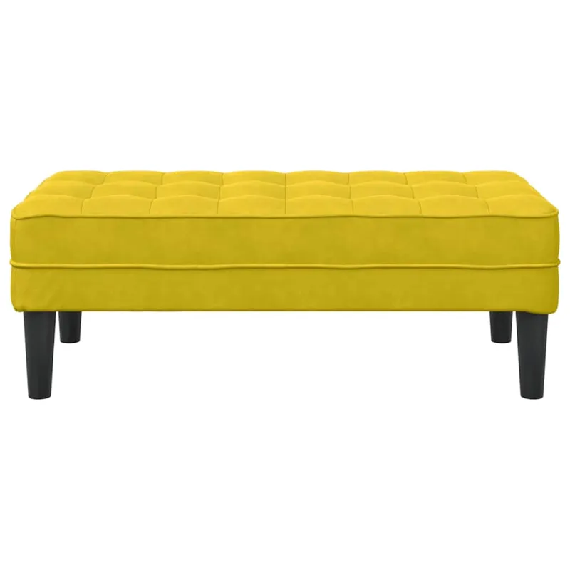 suoliukas su pagalve Geltona 113 x 57 x 39 cm Aksomas