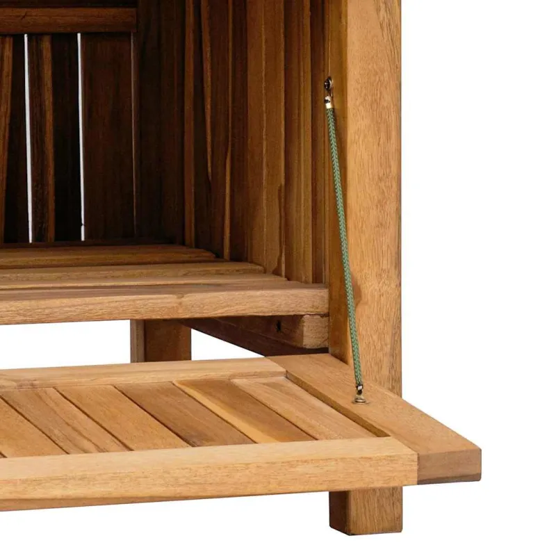 Sodo suolas su saugykla 114 x 60 x 90 cm Kieto teka medžio