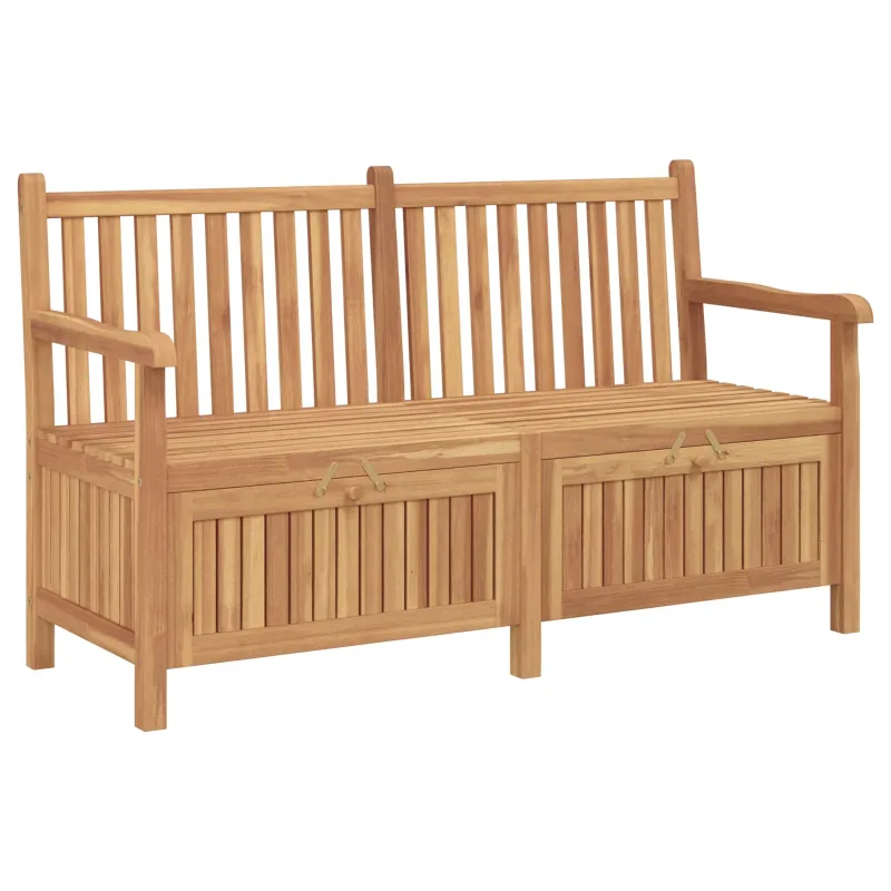 Sodo suolas su saugykla 150 x 60 x 90 cm Kieto teka medžio
