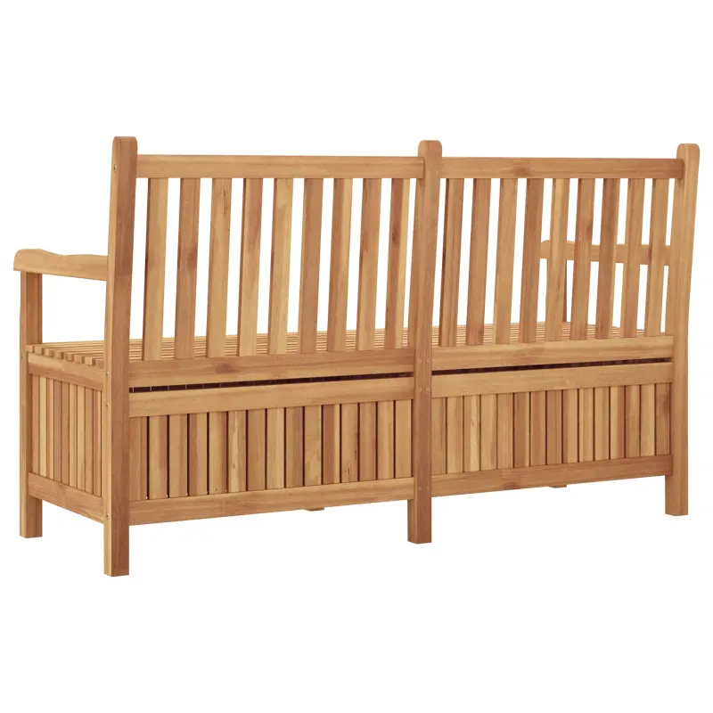 Sodo suolas su saugykla 150 x 60 x 90 cm Kieto teka medžio
