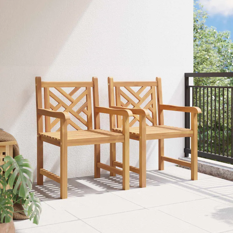 Sodo Kėdė 2 pcs 60 x 58 x 90 cm Kieto teka medžio