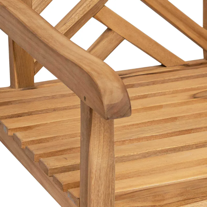Sodo Kėdė 2 pcs 60 x 58 x 90 cm Kieto teka medžio