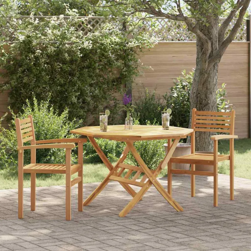 Kėdė 2 pcs Ruda 56 x 55 x 90.5 cm Kieto teka medžio