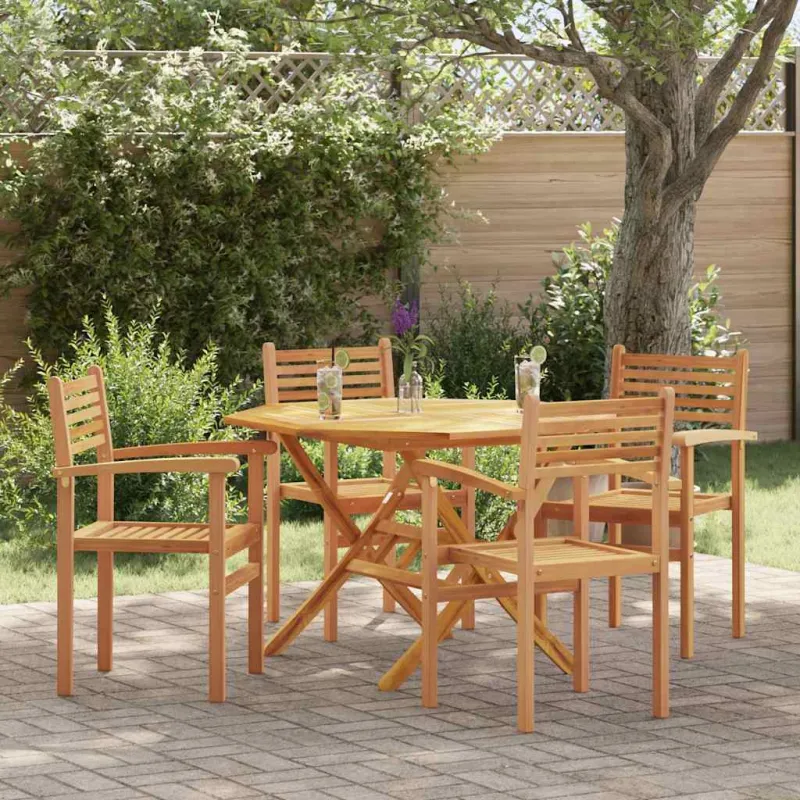 Kėdė 4 pcs Ruda 56 x 55 x 90.5 cm Kieto teka medžio