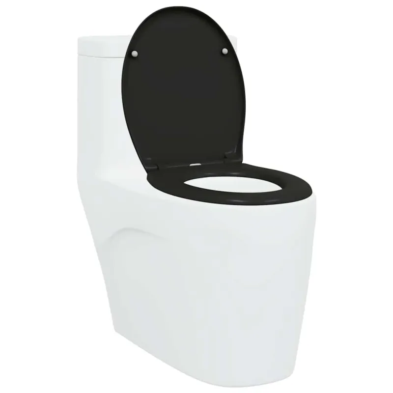 Tualeto sėdynė Juoda 47 x 37 x 4 cm Duroplastas