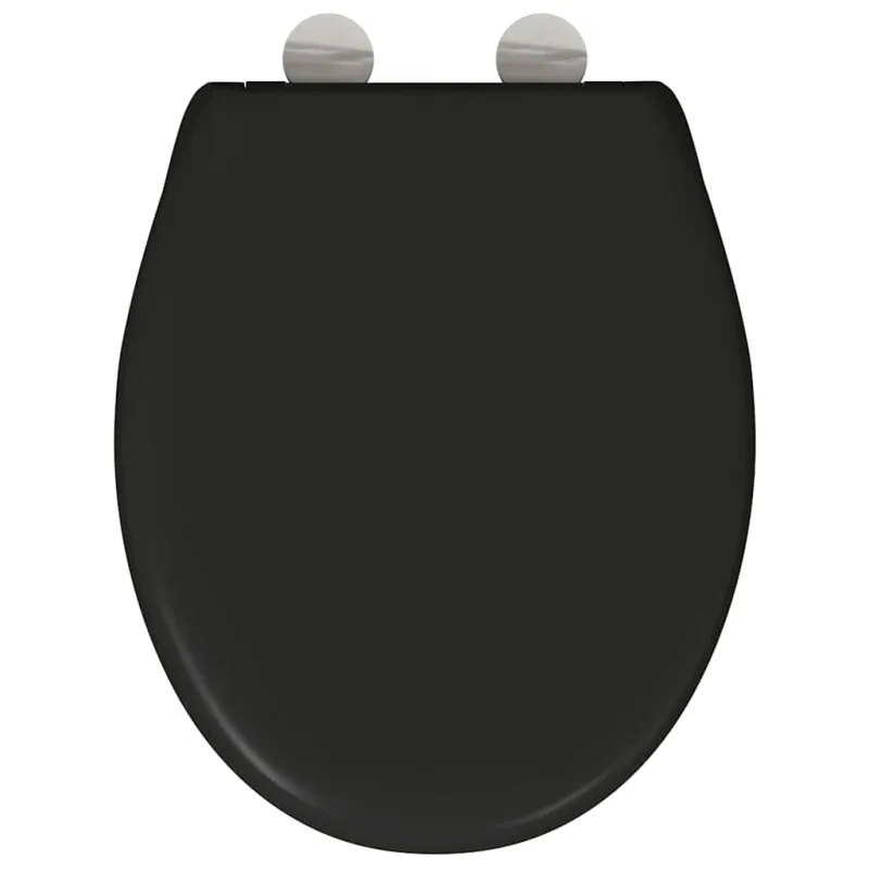 Tualeto sėdynė Juoda 47 x 37 x 4 cm Duroplastas