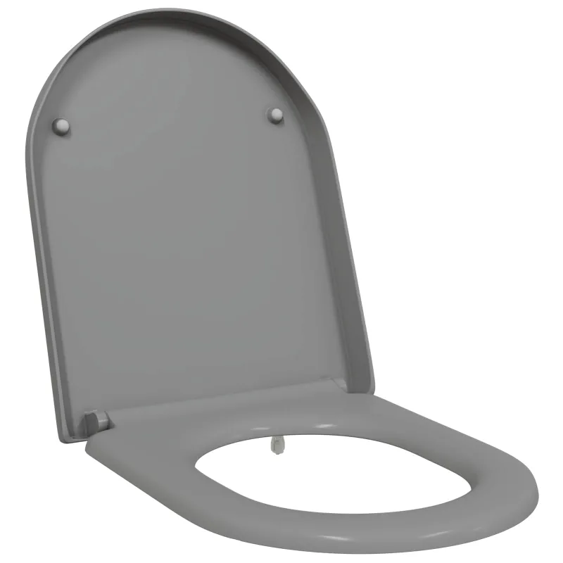 Tualeto sėdynė Pilka 49 x 36 x 4 cm Duroplastas