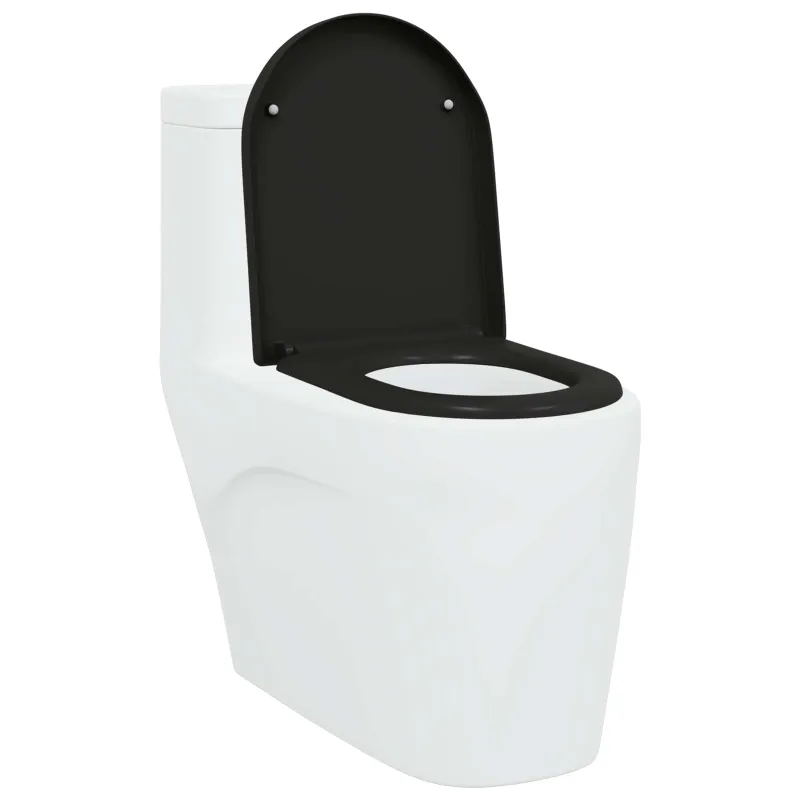 Tualeto sėdynė Juoda 49 x 36 x 4 cm Duroplastas