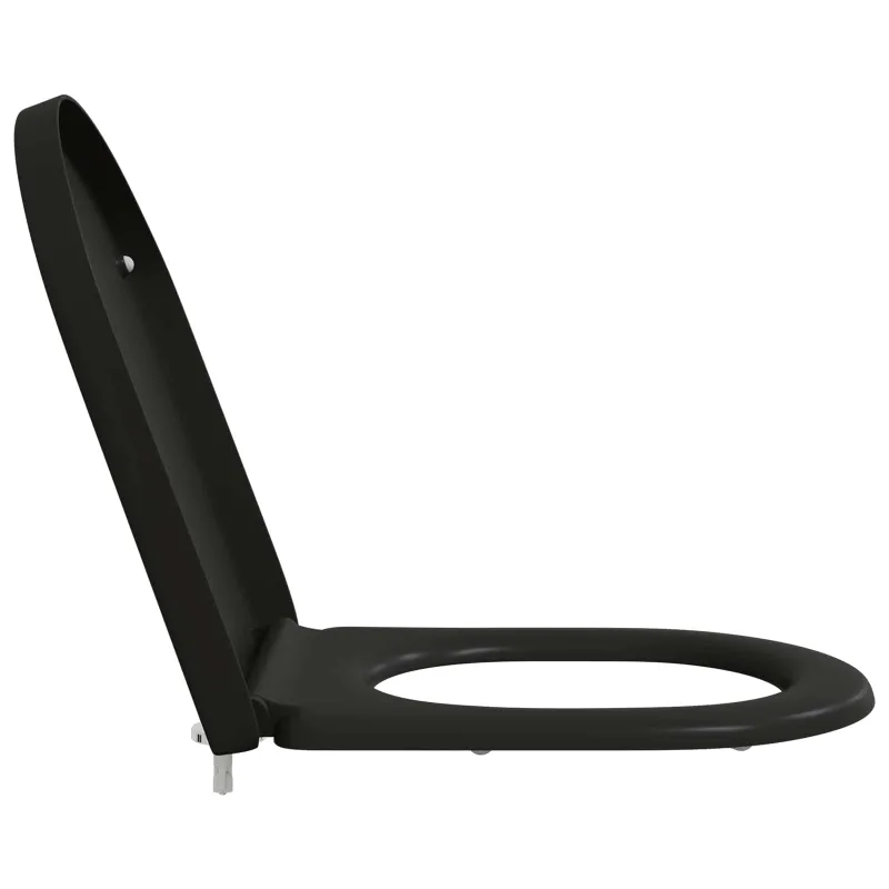 Tualeto sėdynė Juoda 49 x 36 x 4 cm Duroplastas