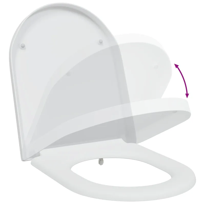 Tualeto sėdynė Balta 49 x 36 x 4 cm Duroplastas