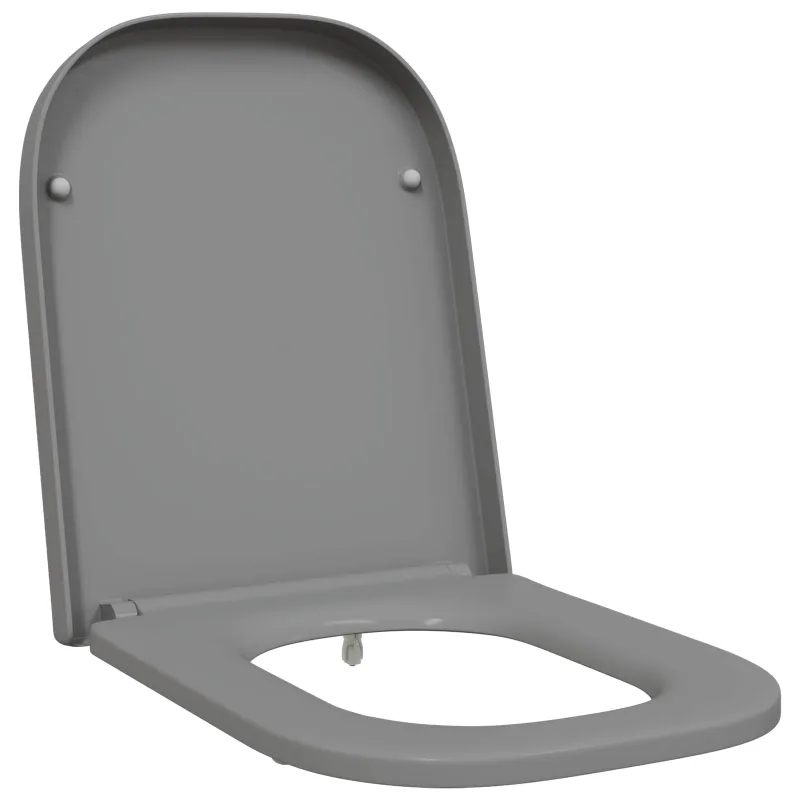 Tualeto sėdynė Pilka 47,5 x 35 x 3,6 cm Duroplastas