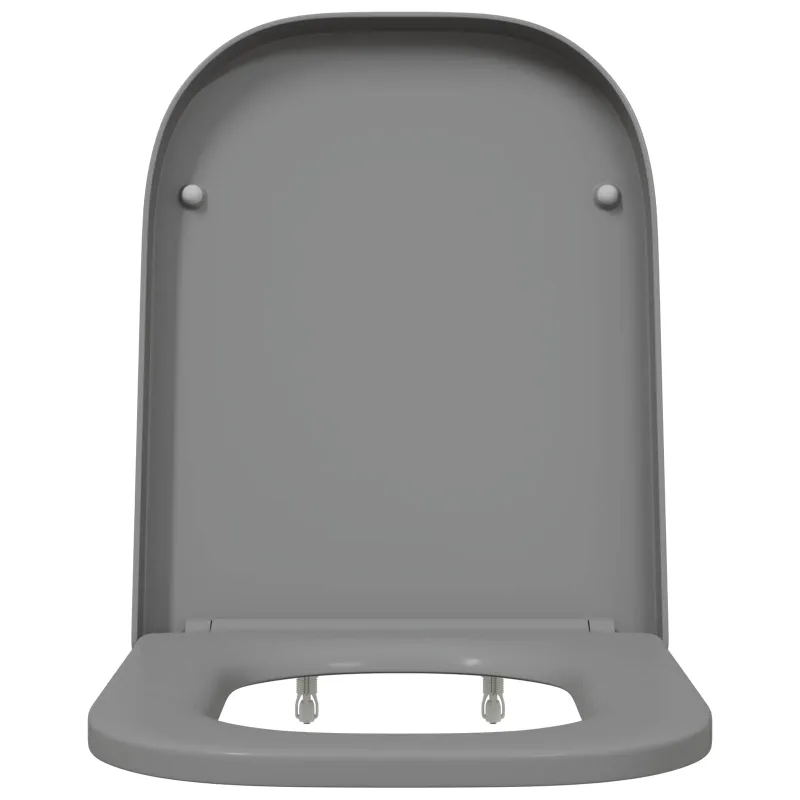 Tualeto sėdynė Pilka 47,5 x 35 x 3,6 cm Duroplastas