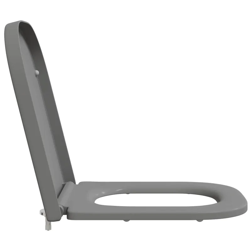 Tualeto sėdynė Pilka 47,5 x 35 x 3,6 cm Duroplastas