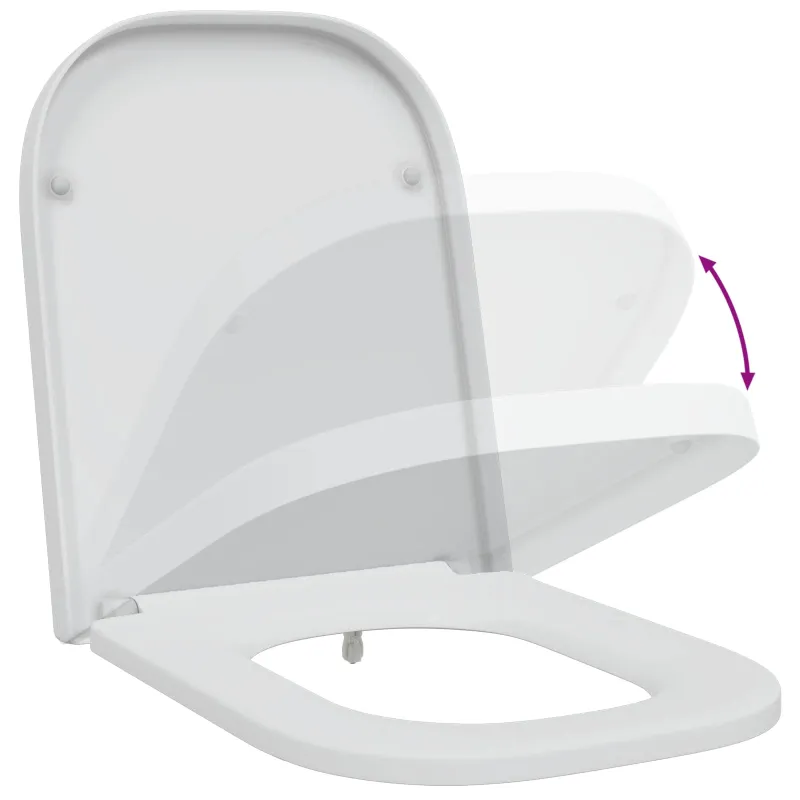 Tualeto sėdynė Balta 47,5 x 35 x 3,6 cm Duroplastas