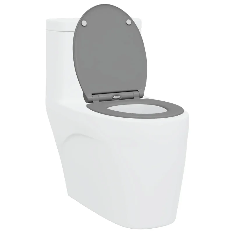 Tualeto sėdynė Pilka 47 x 37,5 x 3,8 cm Duroplastas