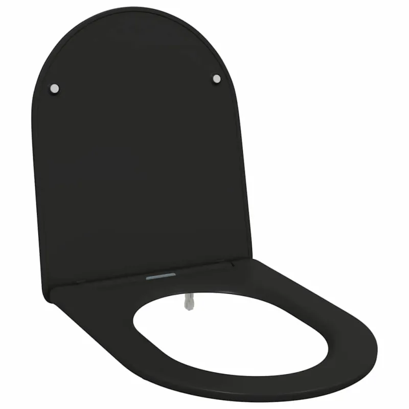 Tualeto sėdynė Juoda 47 x 36 x 3,4 cm Duroplastas