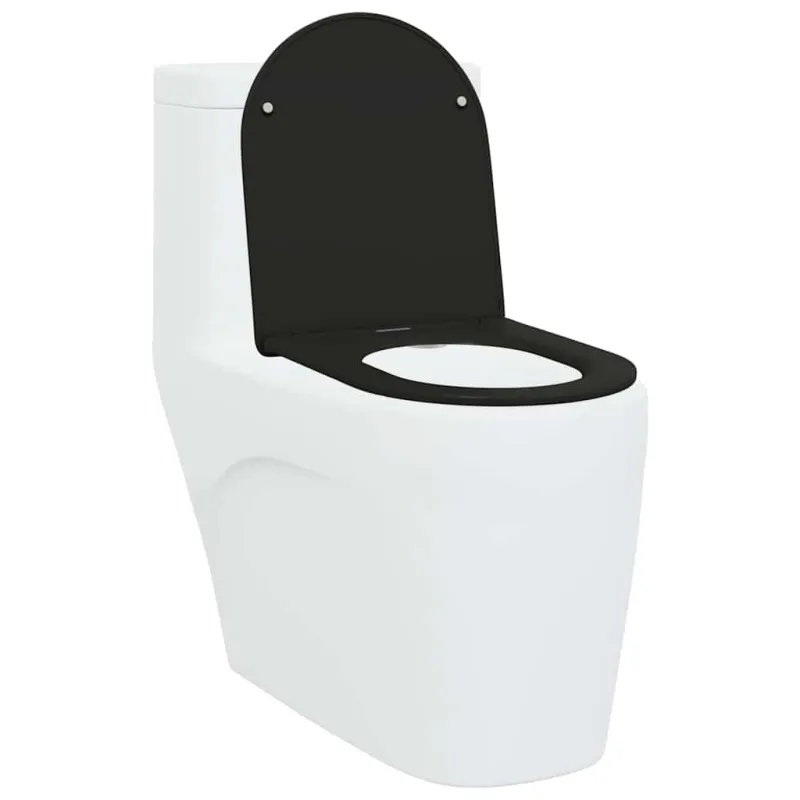 Tualeto sėdynė Juoda 47 x 36 x 3,4 cm Duroplastas