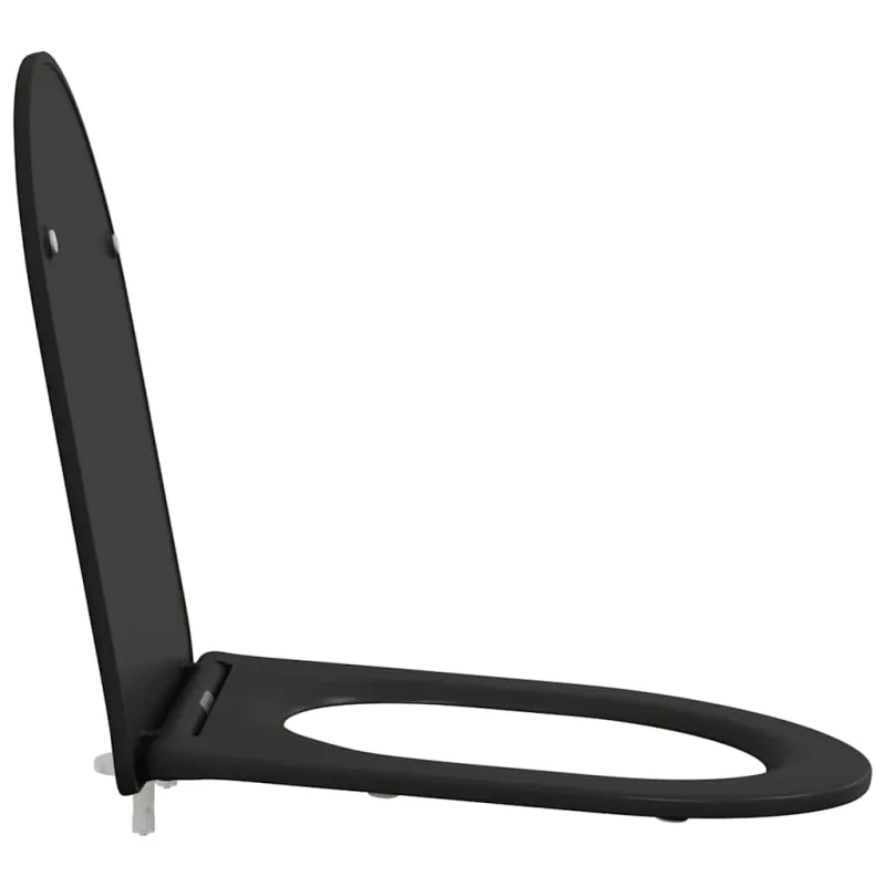 Tualeto sėdynė Juoda 47 x 36 x 3,4 cm Duroplastas