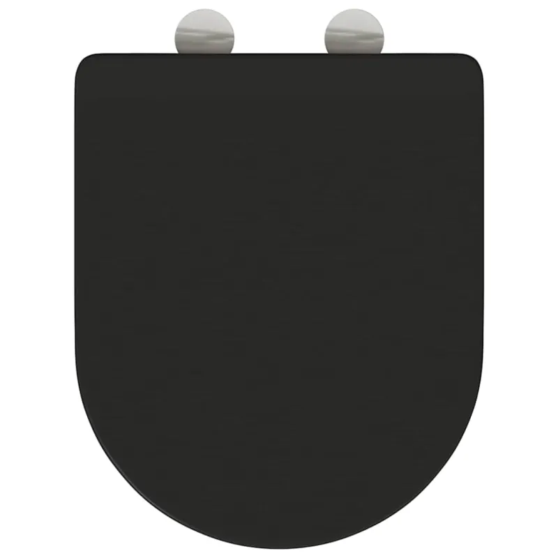 Tualeto sėdynė Juoda 47 x 36 x 3,4 cm Duroplastas