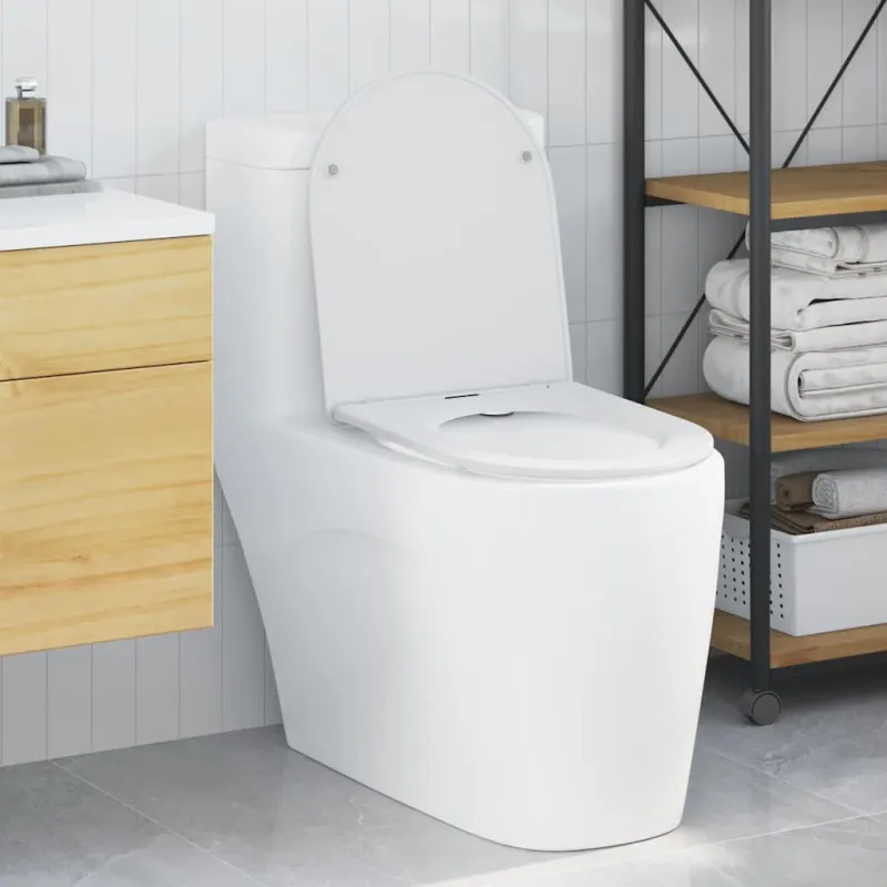 Tualeto sėdynė Balta 47 x 36 x 3,4 cm Duroplastas
