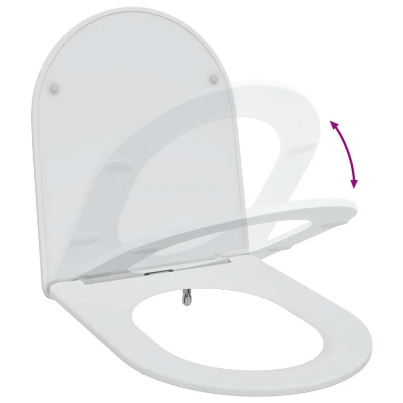 Tualeto sėdynė Balta 47 x 36 x 3,4 cm Duroplastas
