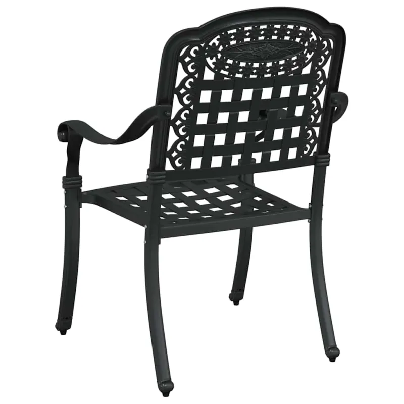 Sodo Kėdė 2 pcs Juoda 55 x 56,5 x 91cm Aliuminis