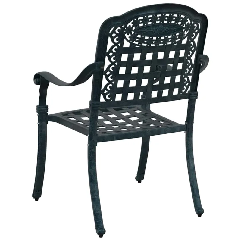 Sodo Kėdė 2 pcs Žalia 55 x 56,5 x 91cm Aliuminis