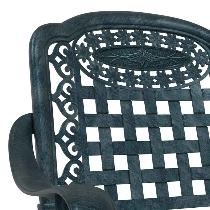 Sodo Kėdė 2 pcs Žalia 55 x 56,5 x 91cm Aliuminis