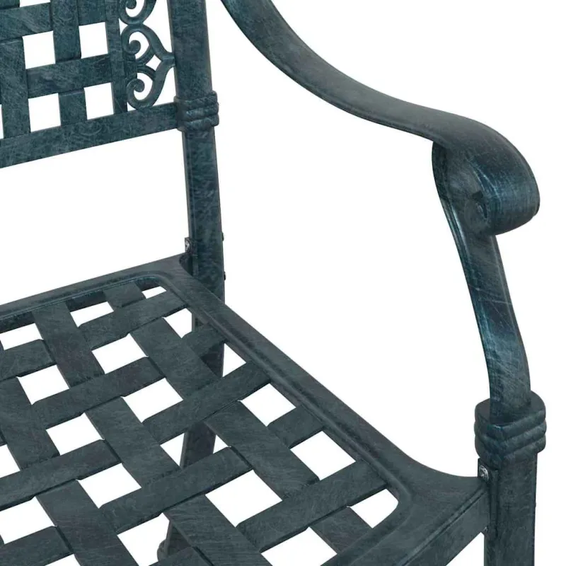Sodo Kėdė 2 pcs Žalia 55 x 56,5 x 91cm Aliuminis