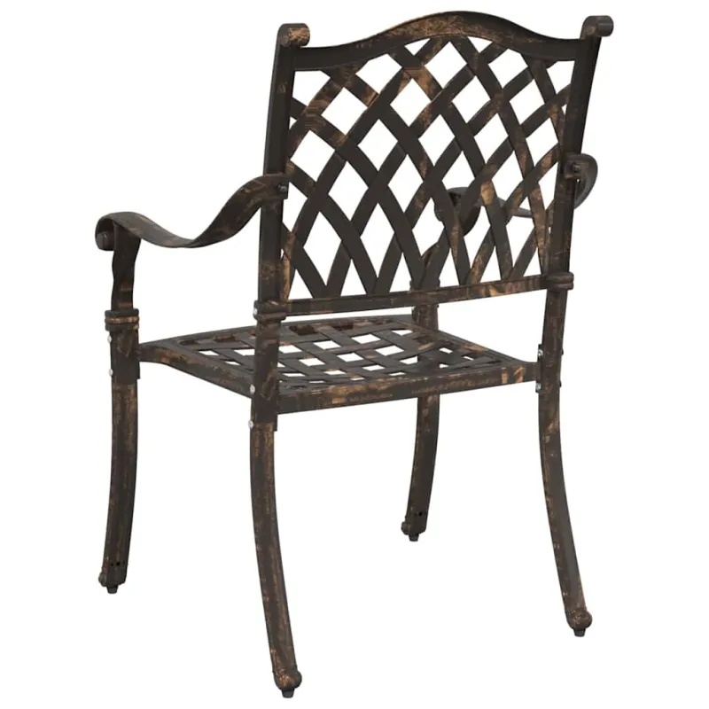 Sodo Kėdė 2 pcs Bronzinė 56 x 55 x 92.5cm Aliuminis