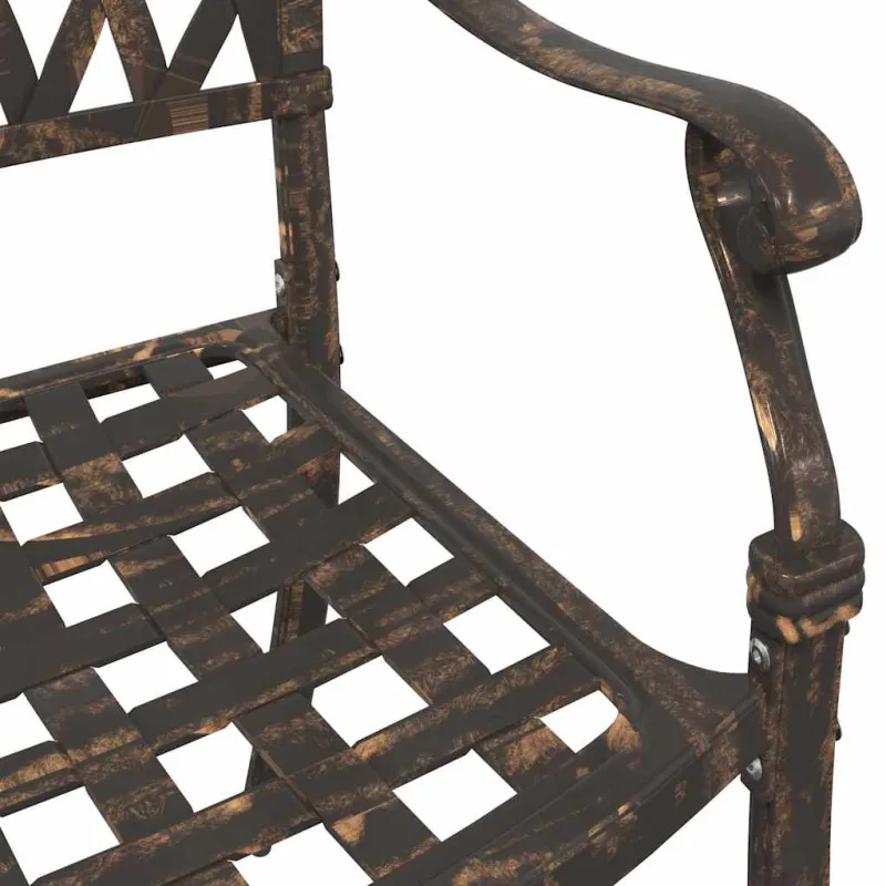 Sodo Kėdė 2 pcs Bronzinė 56 x 55 x 92.5cm Aliuminis