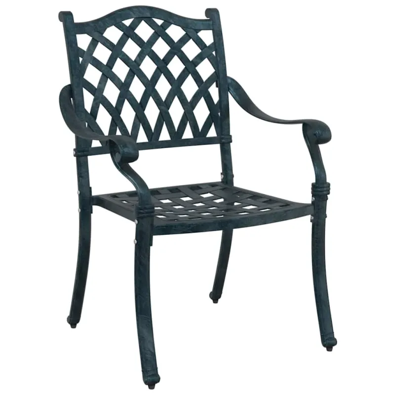Sodo Kėdė 2 pcs Žalia 56 x 55 x 92.5cm Aliuminis